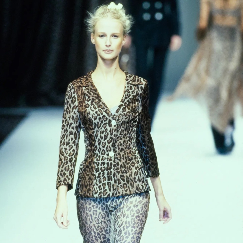 SS 1997 DOLCE AND GABBANA SKIRT SUIT IN LEOPARD SIZE 38 SET SMALL - Picture 2 of 5